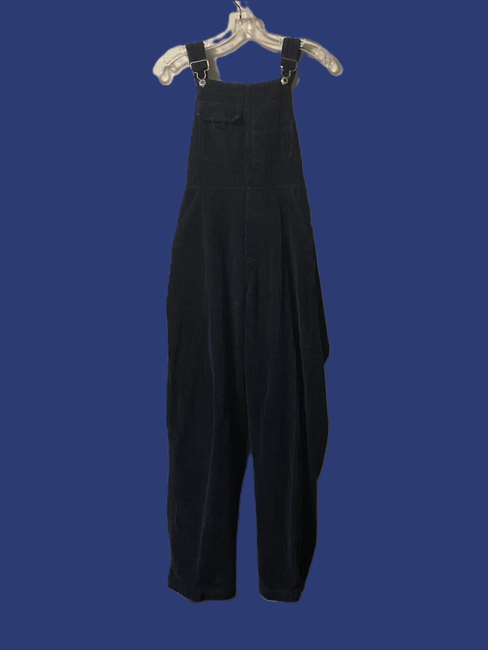 Women's Vintage Carolina Blues Overalls Size M Navy Blue Corduroy